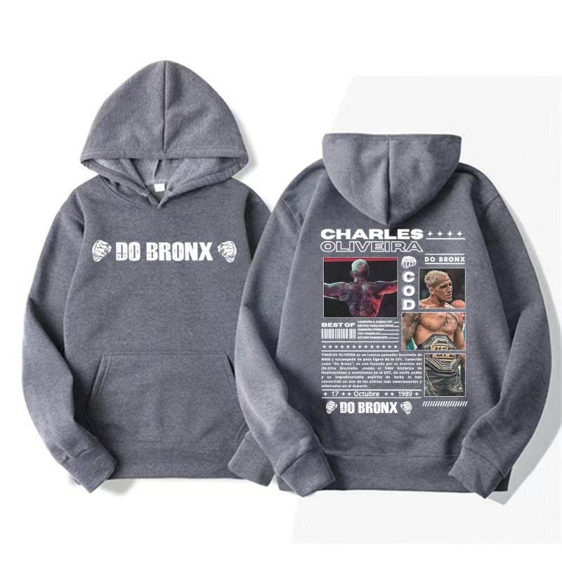 Limited Charles Oliveira Do Bronx Vintage Graphic Hoodies Men Women Fashion Cool Gothic Hoody Pullovers Casual Fleece Sweatshirt