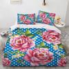 3D Print Black White Plaid Flower Red Rose Designer Bedding Festive Color Bedroom Quilt Set Cover For Valentine's Day Weddings