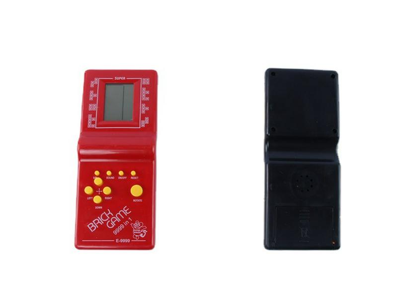 Nostalgická 80. černá a bílá ruční herní konzole Tetris – klasický retro styl v krabici