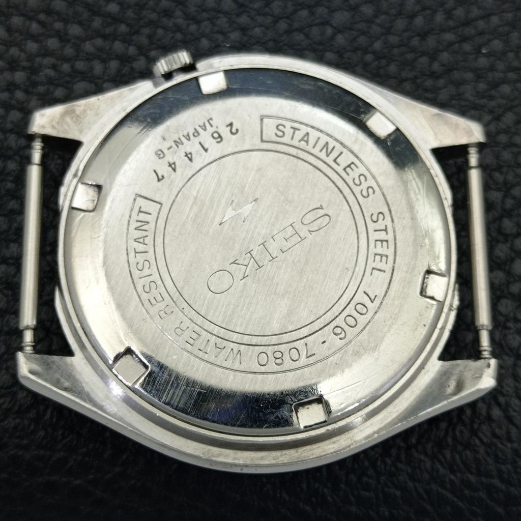 VINTAGE SEIKO AUTOMATIC JAPAN 7009A HERRENUHR MIT BRAUNEM ZIFFERBLATT a701391-5