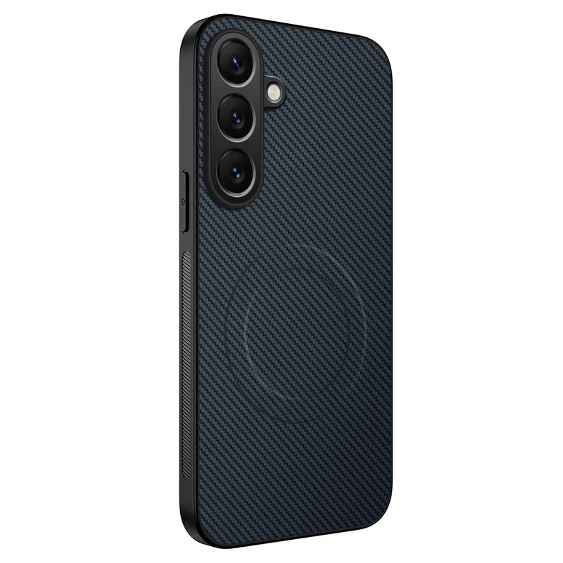 For Samsung Galaxy A36 A56 A54 A53 A52S A55 A35 5G Phone Case Magnetic Wireless Charging Lens Protect Silicone Back Cover Cases