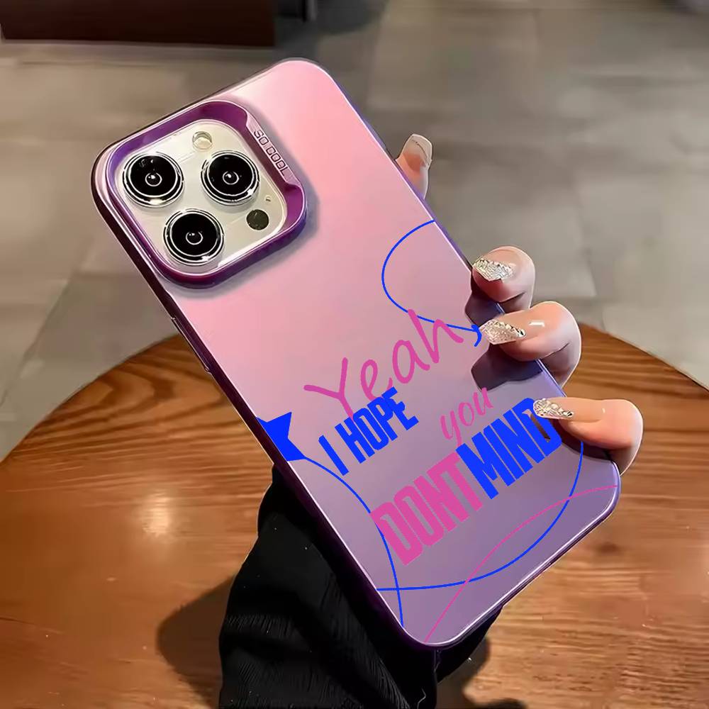 F-Fluorescent iridescent couple patterns Phone Case For iPhone 17,16,15,14,13,12,11,Pro Max,Plus Candy Silver Cover