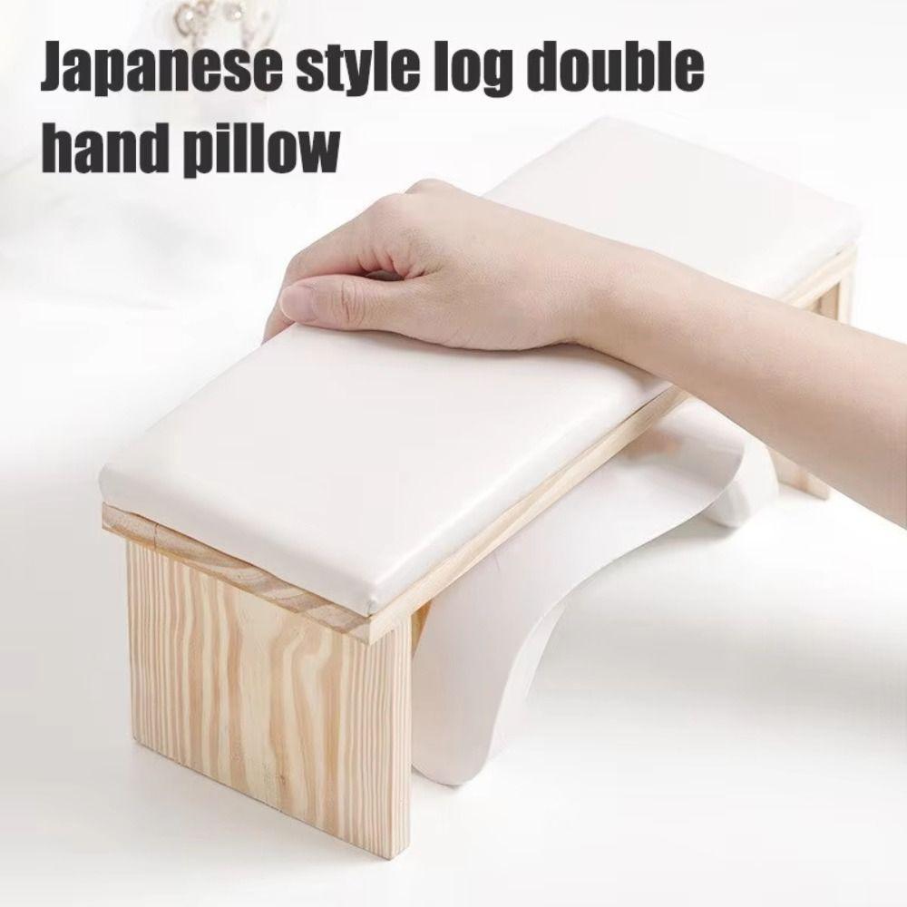 Wood Stand Nail Arm Rest Cushion Non-slip Arm Rest Stand Manicure Hand Pillow Nail Art Tool