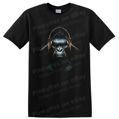 King Kong Movie T Shirt Fierce Giant Ape Dark Cinematic Portrait Graphic Art Tee