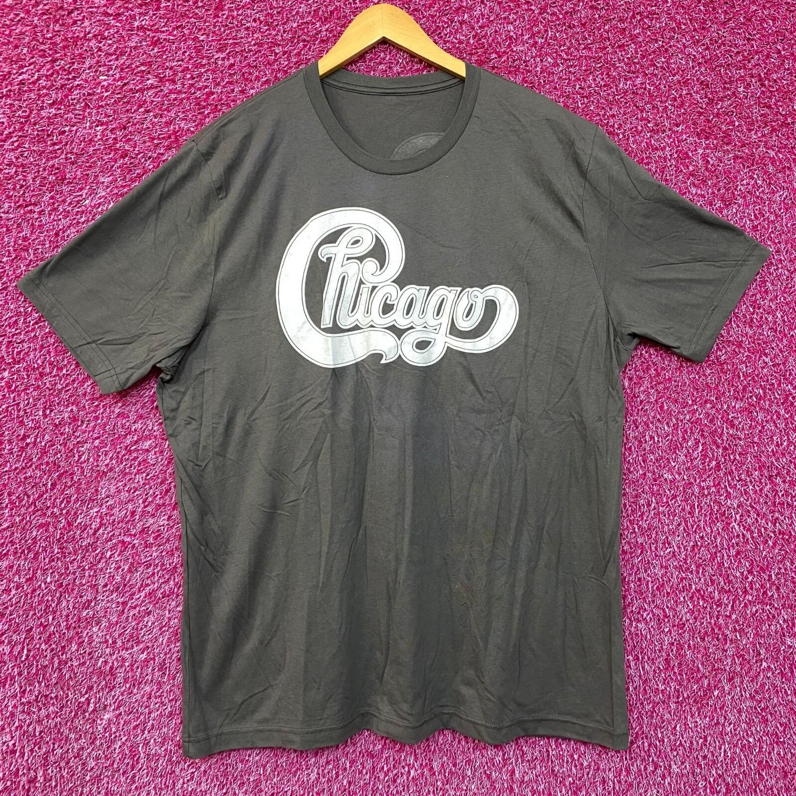 Chicago Spell-out Band Logo Soft Jazz Rock Band Tee 2X M