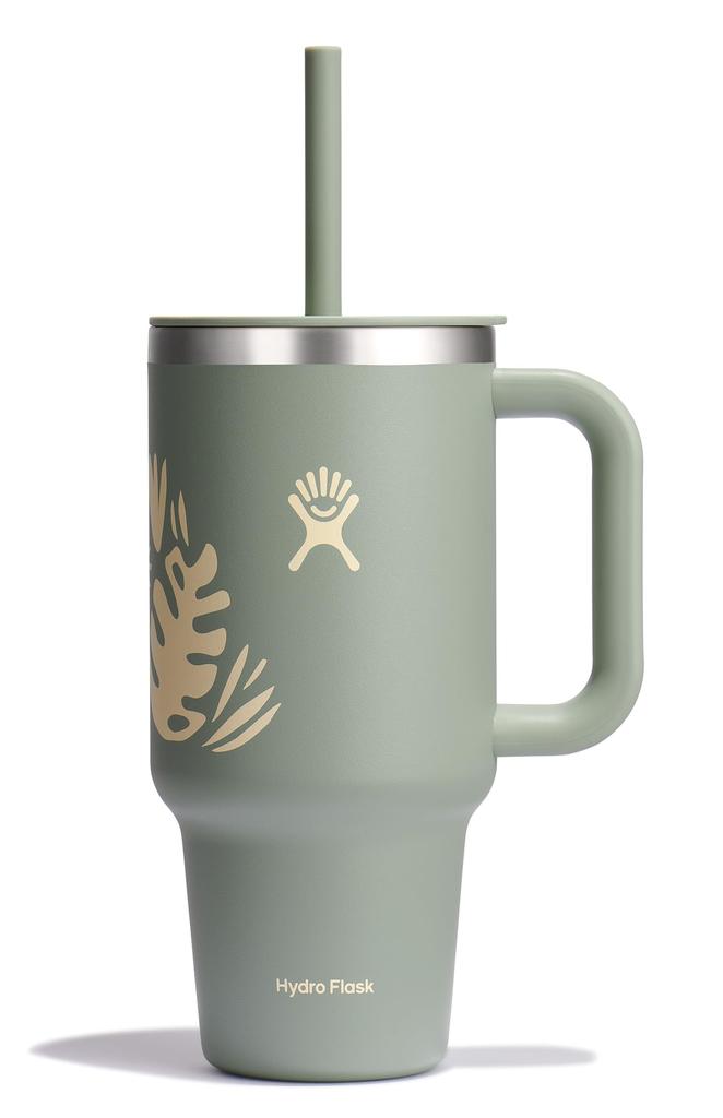 Tumbler Bottle All Around Travel Tumbler 32oz 946ml Botanical Bliss Agave Insulated Cold Straw Handle Japanese (Authentic Product)