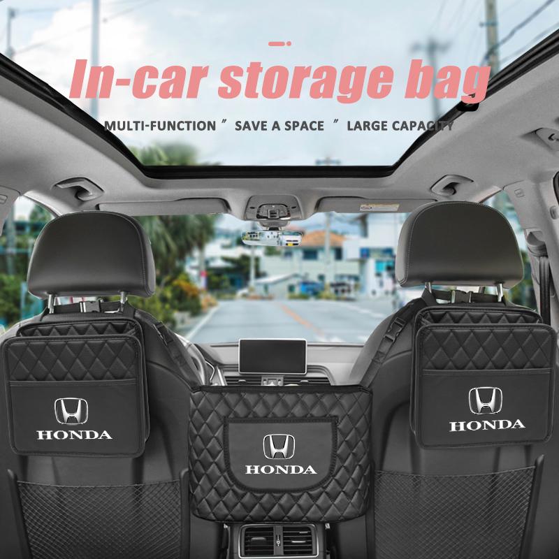 AAAJU1 Car Seat Backrest Storage Stowing Tidying Pocket For Honda Civic FIT Accord Prelude CRV 5th City CRZ CRX Jazz HRV Pilot Odyssey