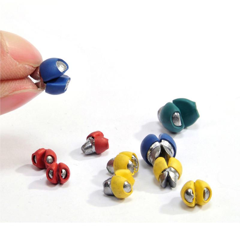 

60 шт., 0,5 г, 0,8 г, 1 г, 1,5 г, 2 г, 2,5 г, многоразовые сплит-шоты, вес свинца с резиновым покрытием, разъемы, грузило, терминал, аксессуары для рыболовных снастей