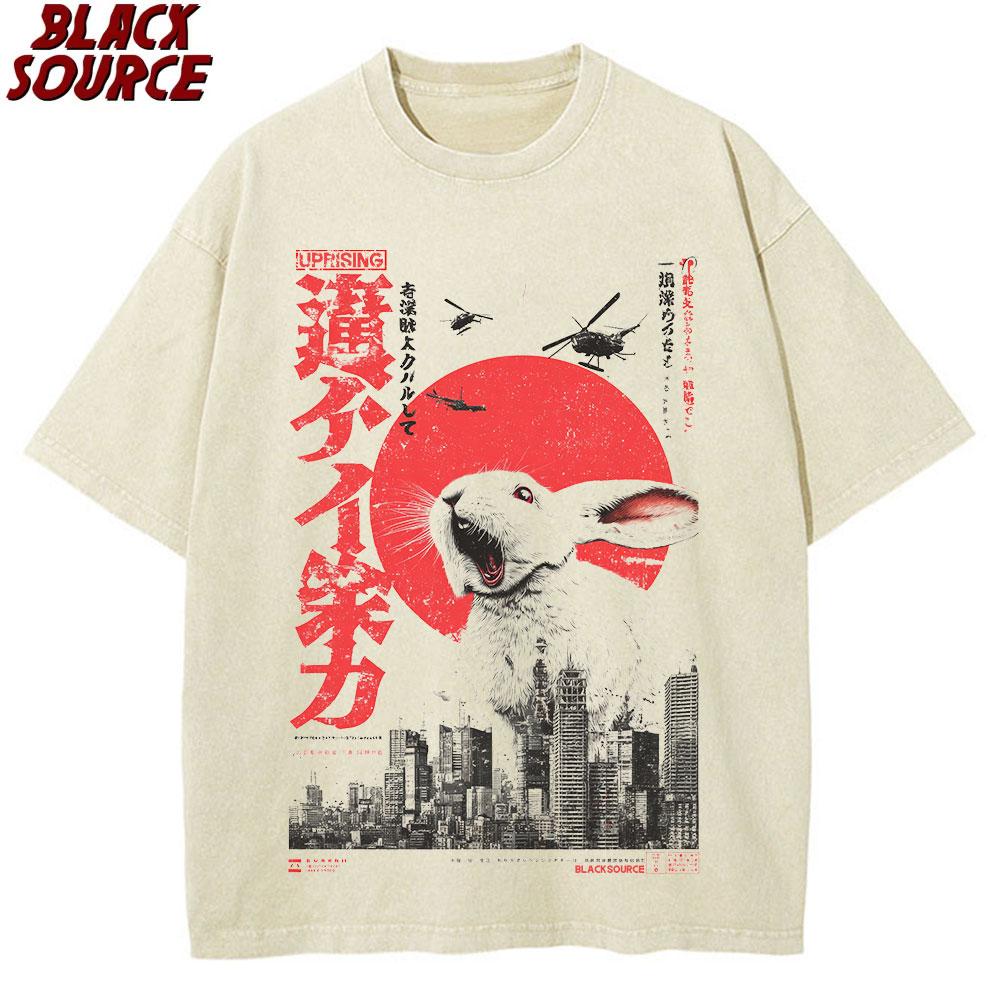 

T rabbit Graphic for rabbit Funny Cute Art Japanese Lover Tshirts Oneck Women Clothing Streetwear Short Sleeve T Shirt S