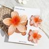 Frangipani Hairpin Beach Vacation Style Bauhinia Flower Updo Shark Hairpin Set