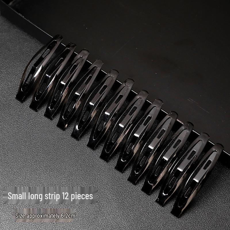 

Black Hair Clip for Girls: Side Bangs, Flyaways & Forehead Straightening Hairpin Accessory