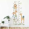 3PC Cartoon Animal Height Ruler Wall Stickers for Waterproof Removable PVC Home Decoration