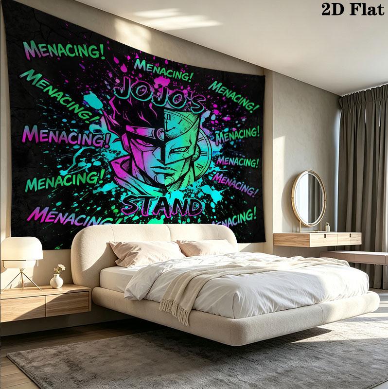 Jojo's Bizarre Adventure Nástěnná tapiserie Estetické závěsné na zeď Tištěná látková deka Dekorativní tapiserie Pro ložnici Obývací pokoj Domácí dekorace