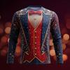 2025 Christmas Men's Christmas Costume Tuxedo T Shirt Long Sleeve T-shirt 3D Print Crew Neck Shirt Daily Vacation Party Wear