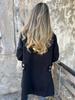 2025 autumn and winter new women's clothing solid color lapel with pocket cardigan single-breasted medium and long coat