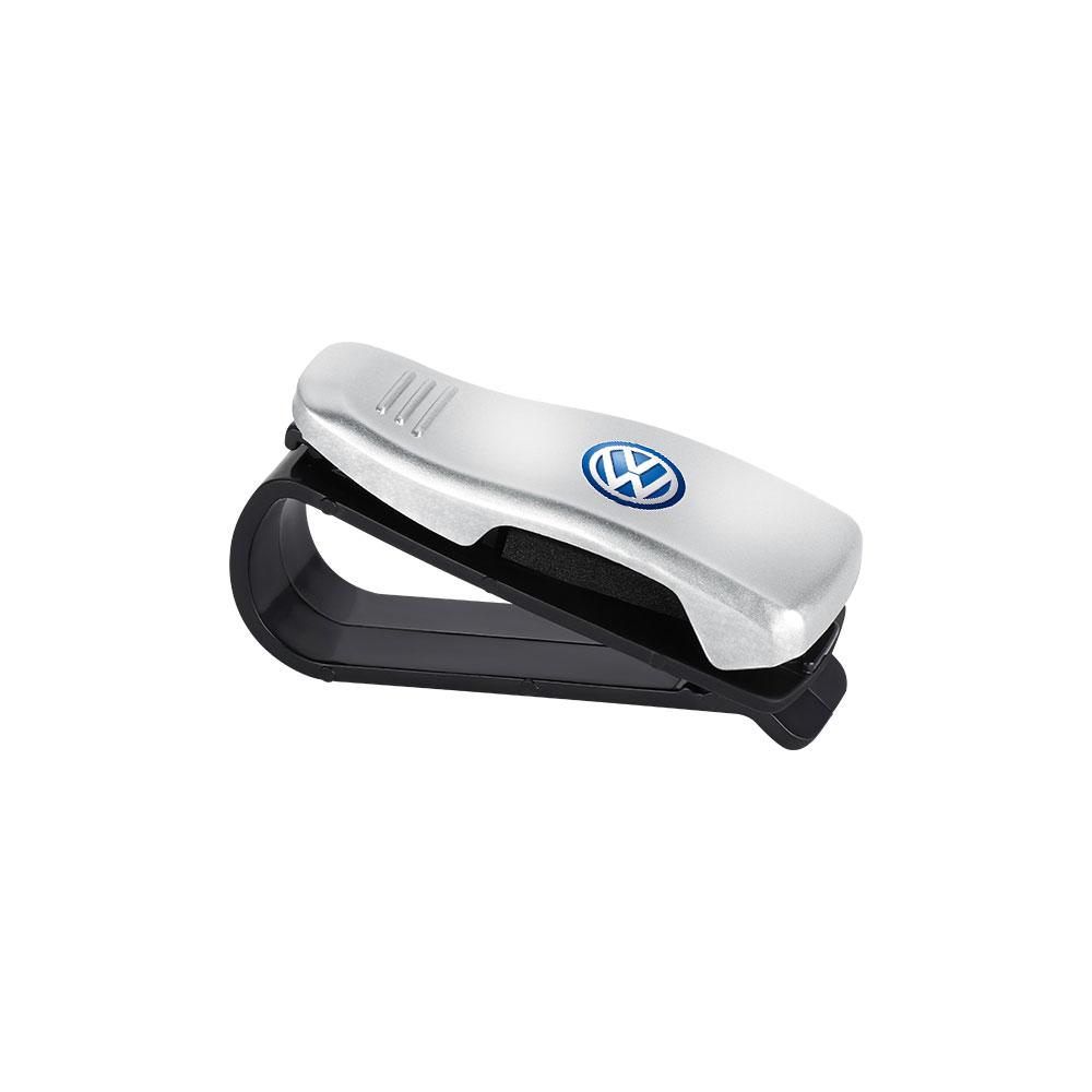 Car Sun Visor Sunglasses Organizer Clip Card Ticket Holder For Volkswagen GTI Golf 6 7 8 Polo VW R-Line CC Passat Tiguan L Jetta zw6