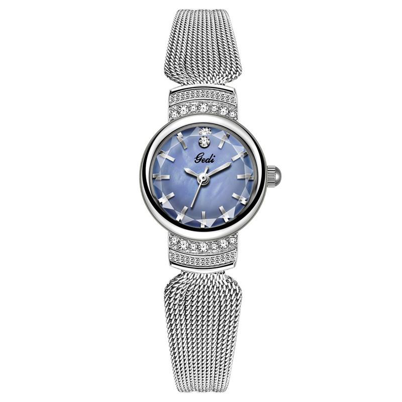 Gedi Ladies Fashion Watch With Stainless Steel Band And Water Resistance For Elegant Wear синий