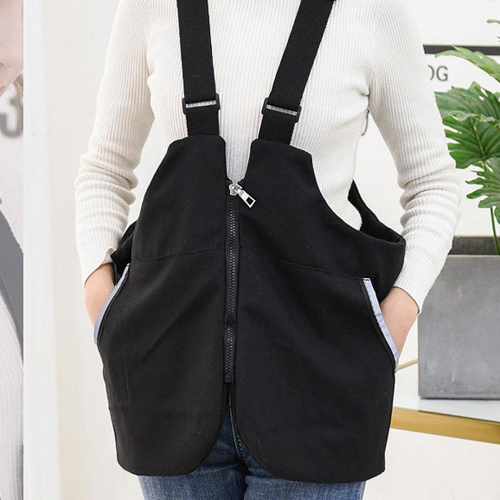 Summer Casual Waistcoat Bag Adjustable Shoulder Straps Solid Color Vest Bag Pockets Zipper Placket Outdoor Shoulder Backpack