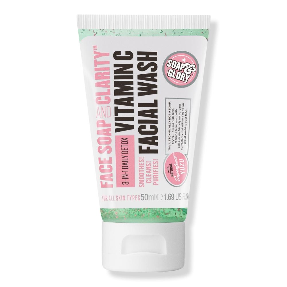 Soap   Glory Travel Size FaCe Soap   Clarity 3 In 1 Daily vitamIn C faCial Wash 1.69 Oz