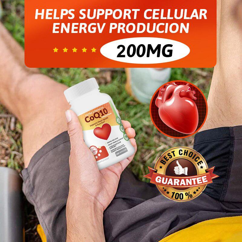 Koenzym Q-10 (Ubichinon) 200 mg Doplněk stravy, 120 kapslí na láhev