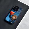 Cute P-Paddingtons Bear Phone Case For IPhone 17 Pro Max 16 15 14 13 11 Pro Max Plus Glass Phone Case