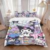 3pcs Kuromi & Friends Print Cover Set Ultra Soft, Breathable, and Comfortable Bedding with Stylish Design for Bedroom and Guest Room Decor 1 Cove