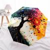 1 PC Automatic Folding Umbrella - Colorful Tree Pattern, Portable & Foldable Design with 8 Ribs, Christmas Birthday Gifts