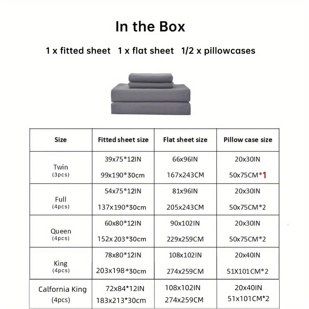 4pcs Bed Sheet Set Dust Proof Bedsheet Skin-friendly Soft Breathable Flat Sheets Anti Slip Fitted Sheets Mattres Protector Set Bedding Sets