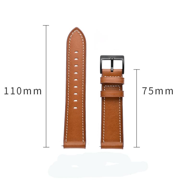 Dla Huawei Watch GT3 46mm / Watch GT Runner Skóra pierwszej warstwy Nić do szycia Pasek do zegarka