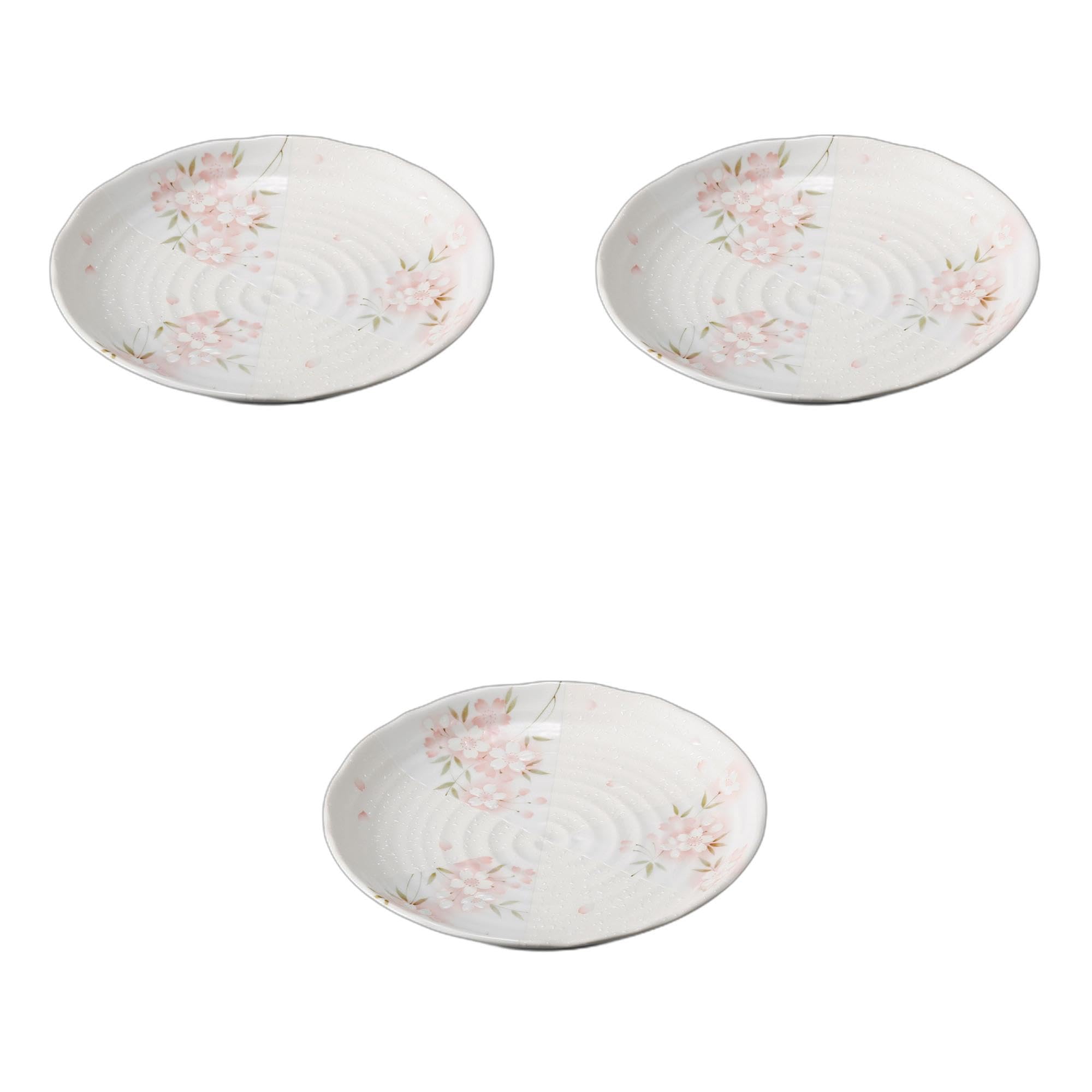 

Set of 3 Sakura Plates x Large Ceramic Plates by Setomonohonpo 8.0cm [24.5 3cm]