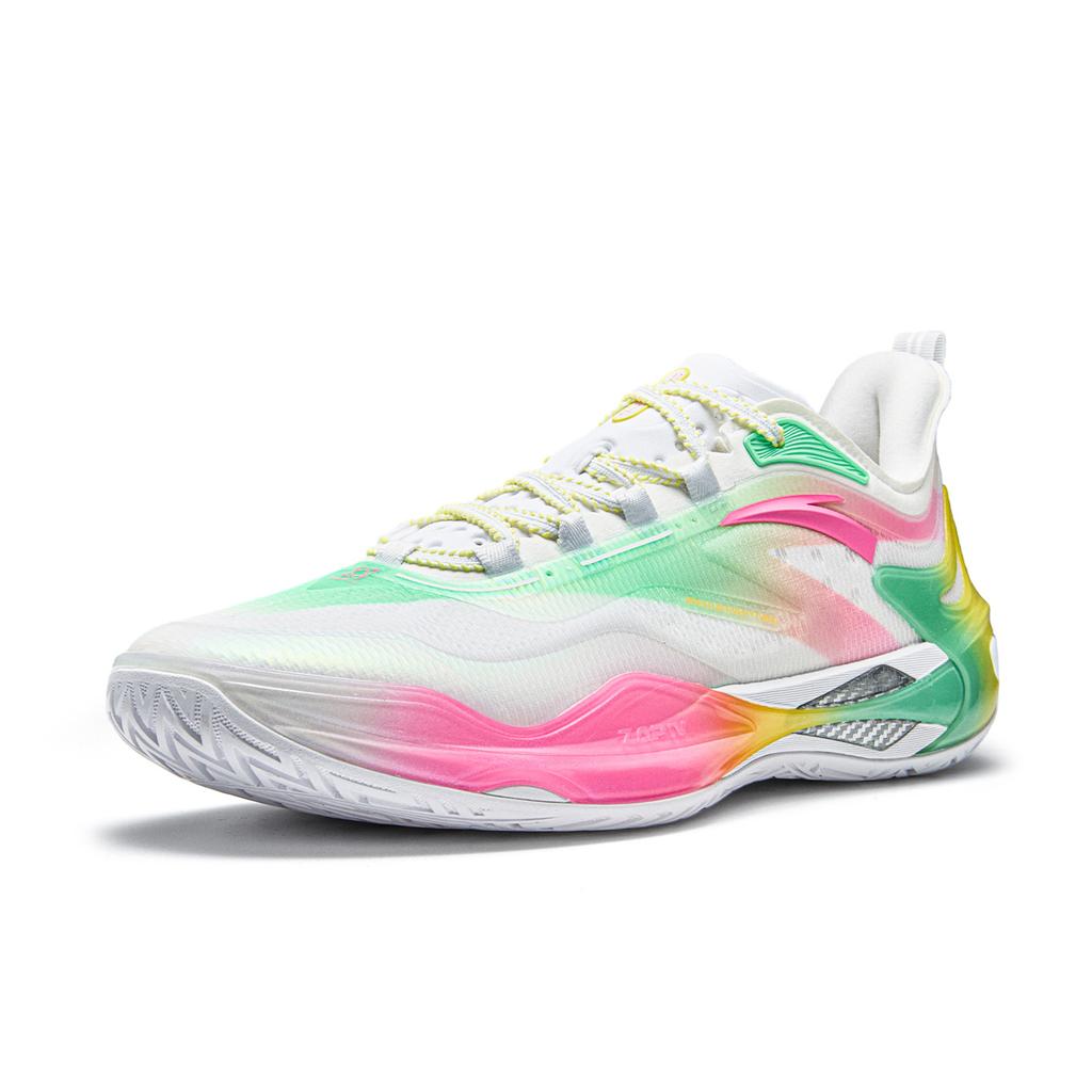 Anta Shunxi 4 Spectrum Professional Basketball Shoes Lightweight Breathable Cushioning Non-Slip Low-Top Men sneaker White 912631110-5