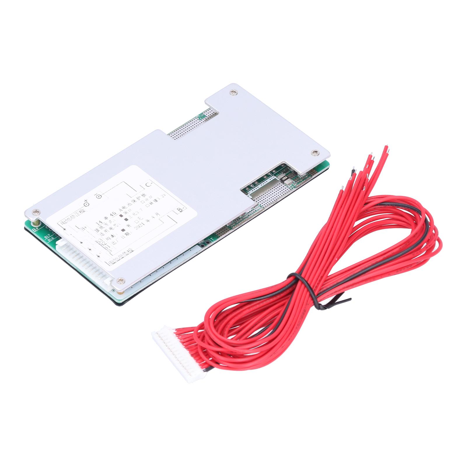 

14S 45A Літієва Багаторазова та Стабільна Плата Зарядного Пристрою Акумулятора Плата Захисту Акумуляторних Елементів