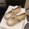 Flat single shoes women's 2025 new spring and summer Mary Jane shoes French gentle wind evening shoes small leather shoes Doudou shoes