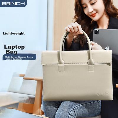 BRINCH Laptop Bag for Women, 15.6-Inch Handheld Commuter Business Laptop Bag Compatible with Apple And Huawei Laptops