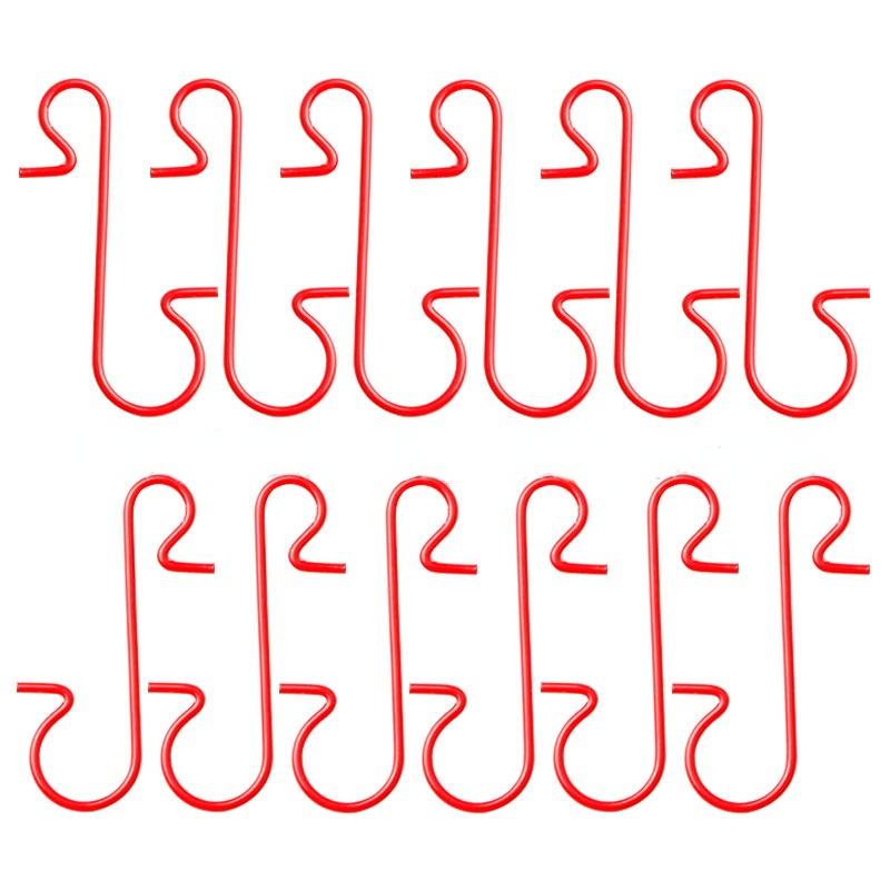 50/100Pcs S-Shaped Christmas Hook DIY Xmas Tree Pendant Christmas Decoration Doll Hook For Home Party Baby Bedroom Accessories