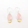 Natural Rose Quartz Gemstone  925 Sterling Silver Jewelry Handmade Earrings 1.5" EE-162-29