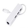 USB Cables Hubs & Adapters Type C To Rj45 Ethernet Card 2.0 Usb 3 Port Hub 100 Mbp Band Line Network White