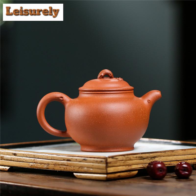 250ml High-end Yixing Purple Clay Teapots Handmade Pot Raw Ore Red Downhill Mud Kettle With Filter Chinese Zisha Tea Set Craft