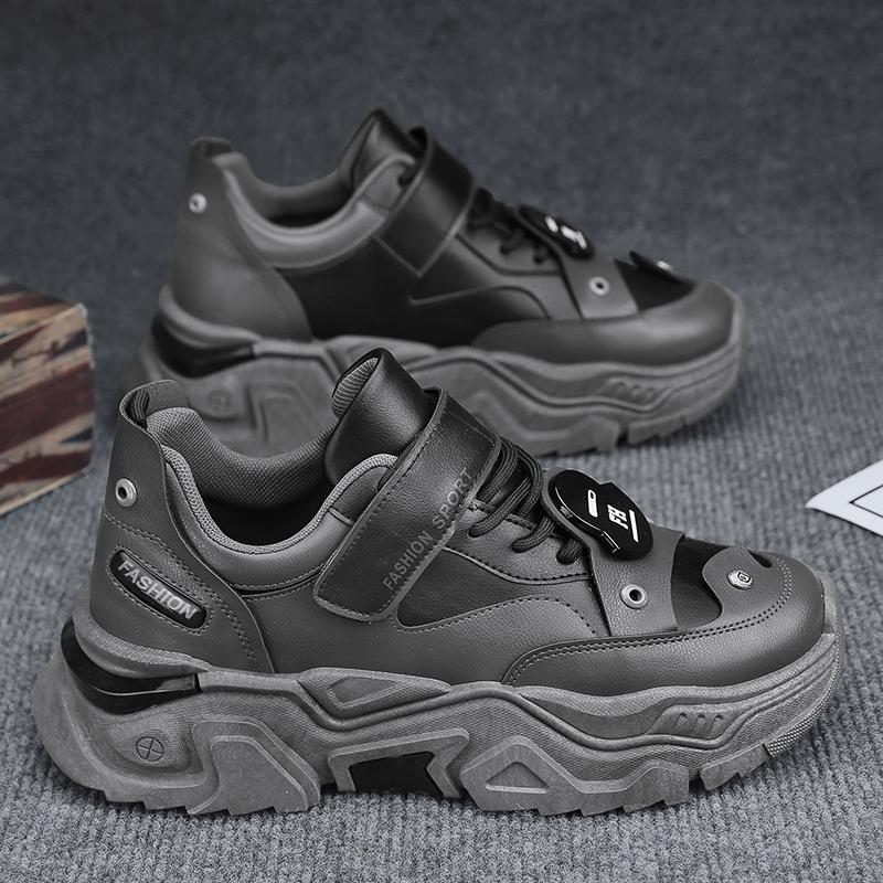 

Fashion catwalk shoes 22 new autumn leather niche dad shoes platform high fried street sports street dance 44 сірий колір
