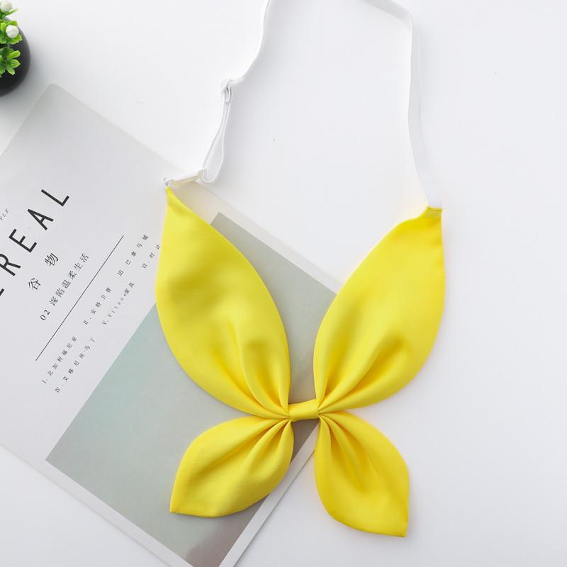 Solid Color Rabbit Ear Shape Butterfly Bow Tie Student Uniform Accessories