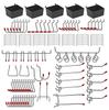 114 Pieces Pegboard Hook Set with Bins Sturdy Metal Tool Organizers for Craft Room Garage And Workshop Storage