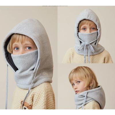 Kindermütze Winter Kinder Sturmhaube Mütze Schal Gesichtsmaske Kapuzenmütze für Jungen Mädchen Plüsch gepolstert Warme Kinder Motorhaube Mütze mit Ohrenklappen