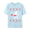 Christmas Bigfoot Skier Carrying Ski Tshirts Funny Gift Tshirts Novelty Printed Tee Tops Cotton Tops