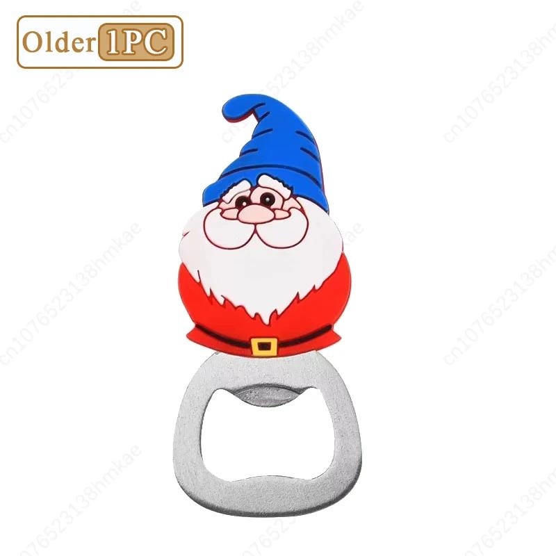 

1-20PC Christmas Beer Bottle Opener Santa Snowman Bottle Opener Silicone Stainless Steel Bottle Opener Party Decoration Supplies