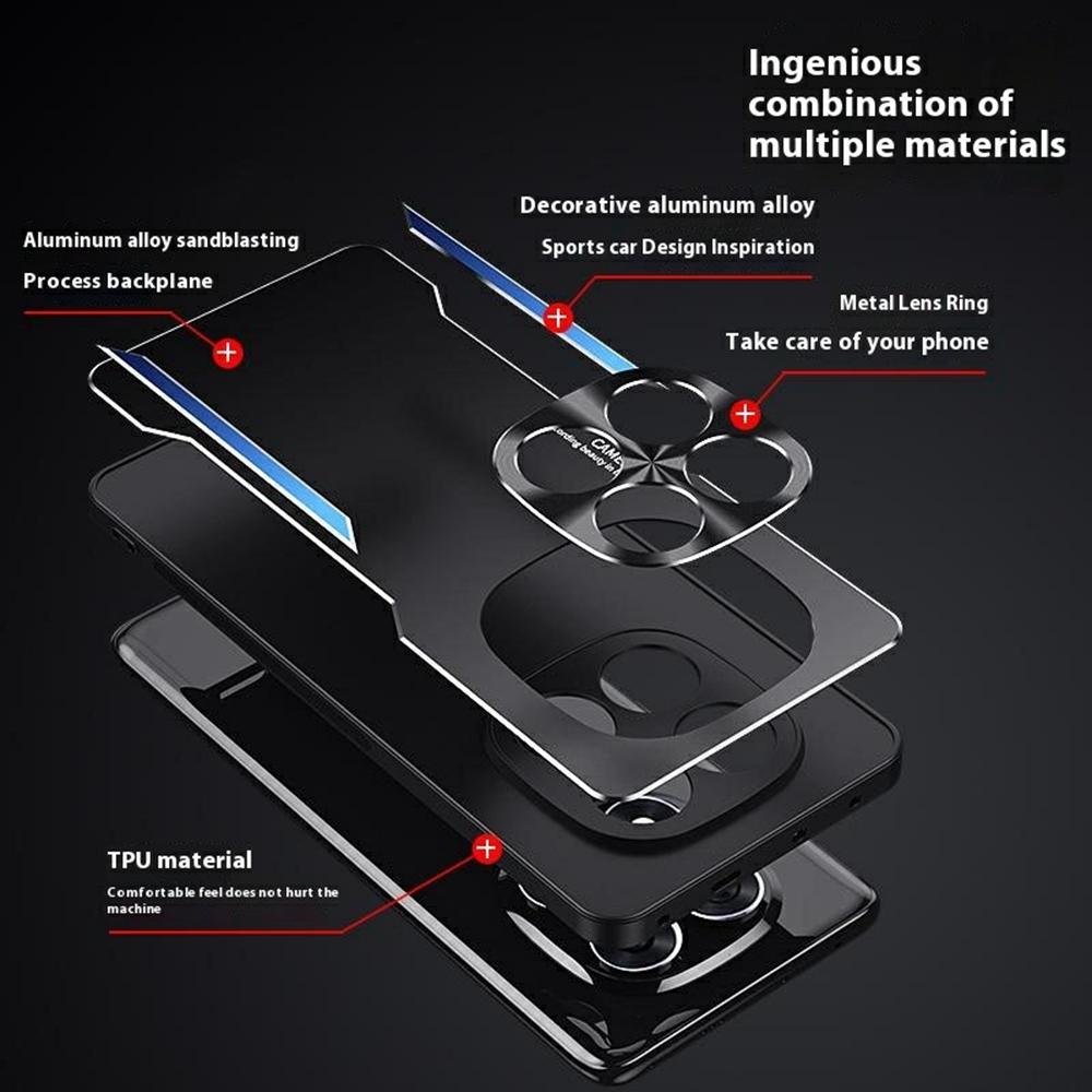 For Xiaomi Redmi Note 14 Pro 4G Case Aluminum Alloy+TPU Shockproof Phone Cover