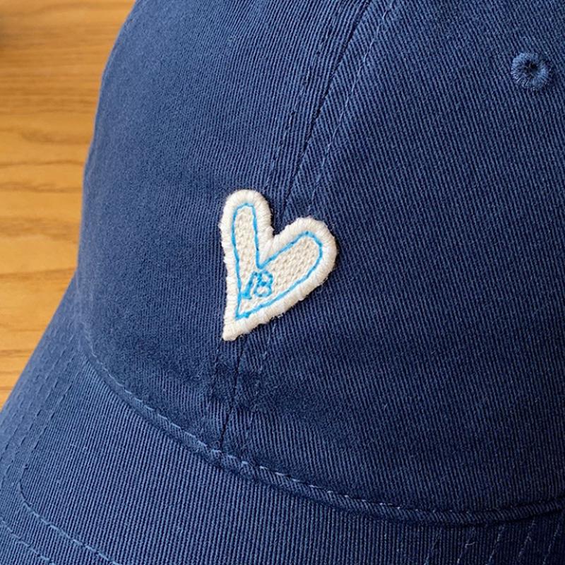 Heart Embroidery Women Baseball Cap Candy Colors Curved Brim Cotton Peaked Hat Female Girls Outdoor Use Sun Protection Hats Korean Style Love