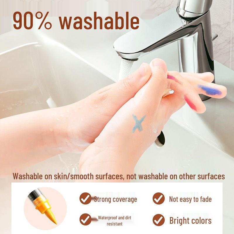 Jinzhi Liquid Acrylic Marker Pen - Soft Tip, Opaque, Large Capacity, Stackable Colors