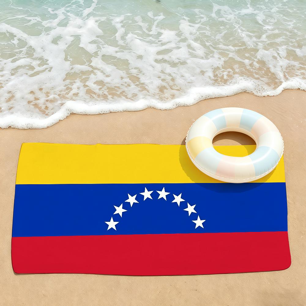 Nation Flag V-Venezuela Towel Drying Bath Towel Applicable To Light Swimming Camping Yoga Beach Out