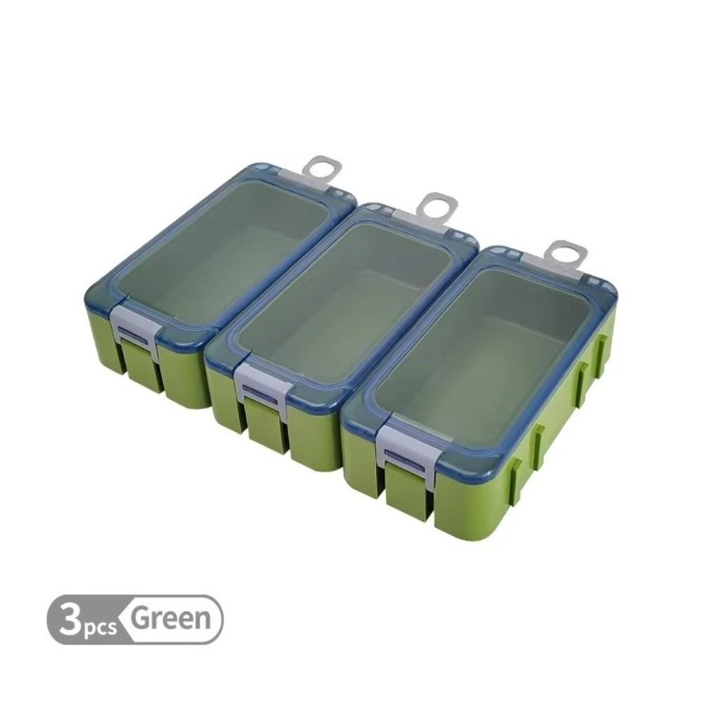 3pcs Plastic Fishing Tackle Box Mini Fishing Accessory Box Bait Storage Box Lure Fishing
