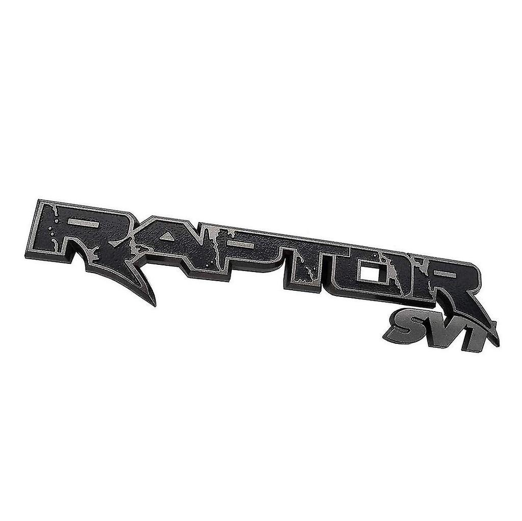 Car Rear Trunk Emblems Raptor Logo Stickers For Ford F-150 F-250 F-350, Fender Side Tailgate Rear Emblems, Gun Color,